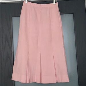 Vintage High Waisted Linen Midi Skirt